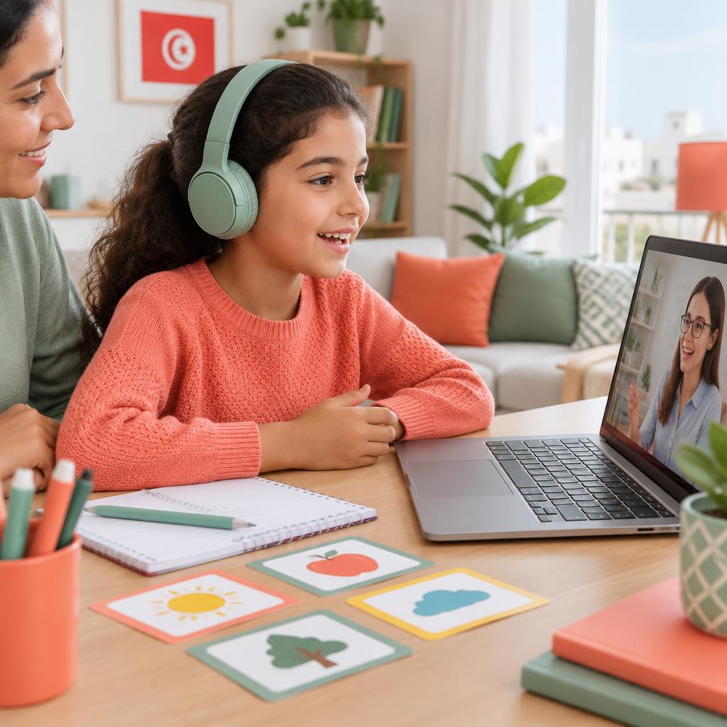 English for kids and teens — AI-generated illustrative photos